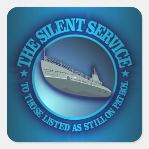 The Silent Service Square Sticker