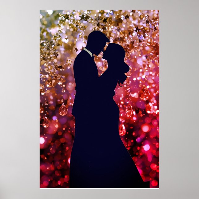 The Silhouette of Young Love on a Wall Poster (Front)