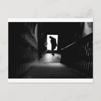 the silhouettes of people postcard