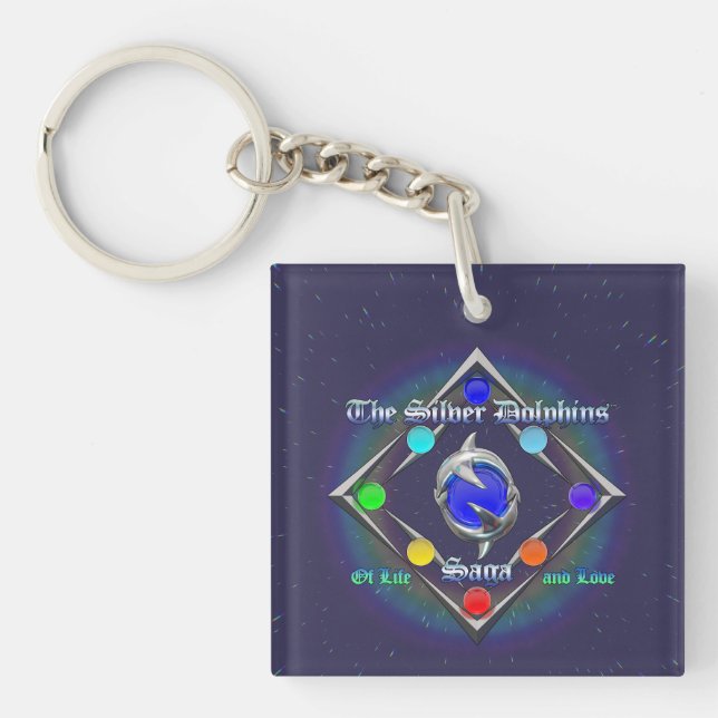 The Silver Dolphins Saga: Of life and Love   Key Ring (Front)