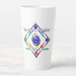 The Silver Dolphins Saga Of Life and Love Logo Latte Mug