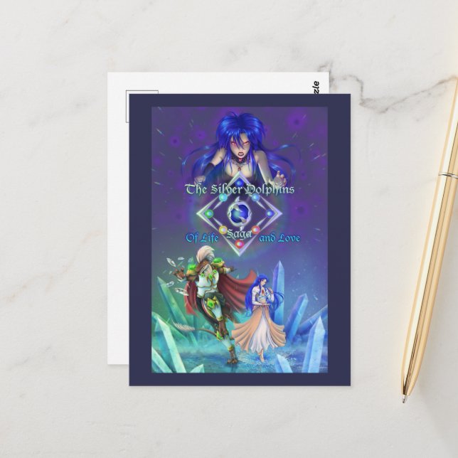 The Silver Dolphins Saga: Of life and Love   Postcard (Front/Back In Situ)