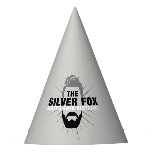 The Silver Fox party hat (Front)