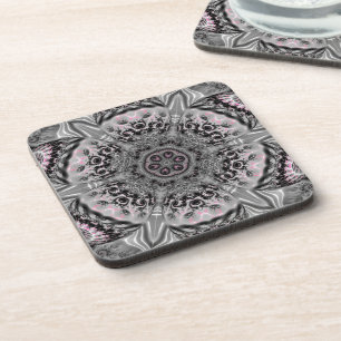 The Silver Fractal Garden Coaster