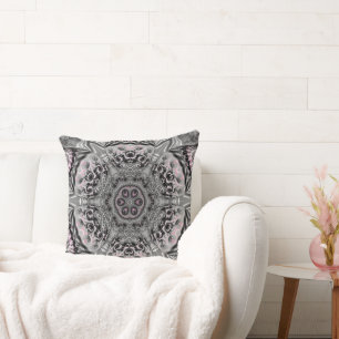The Silver Fractal Garden Cushion
