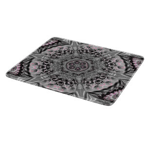 The Silver Fractal Garden Cutting Board
