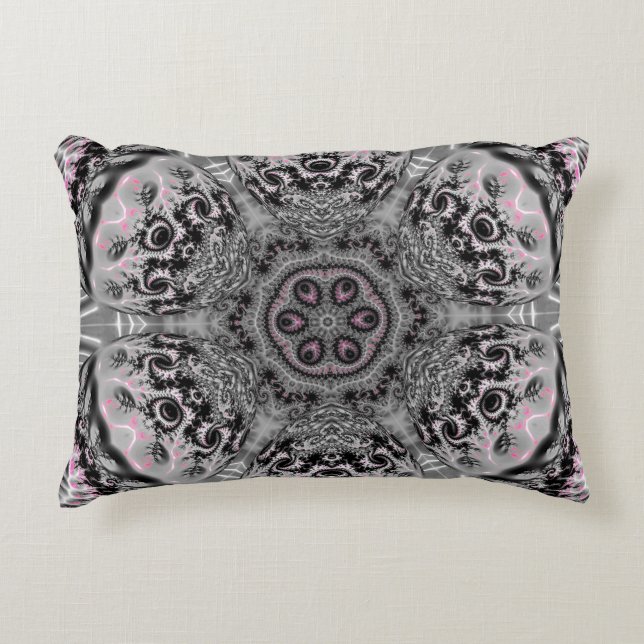 The Silver Fractal Garden Decorative Cushion (Front)