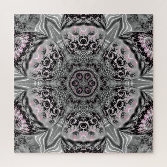 The Silver Fractal Garden Jigsaw Puzzle (Vertical)