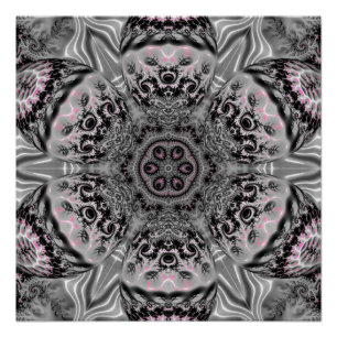 The Silver Fractal Garden Poster