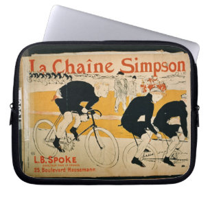 'The Simpson Chain', Paris (colour litho) Laptop Sleeve
