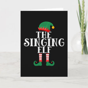 The Singing Elf Funny Christmas Card