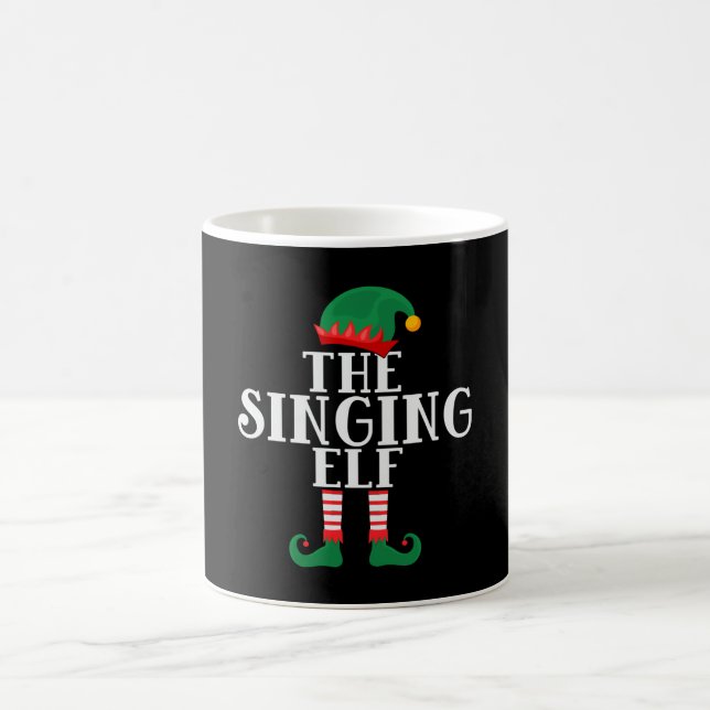 The Singing Elf Funny Christmas Coffee Mug (Center)