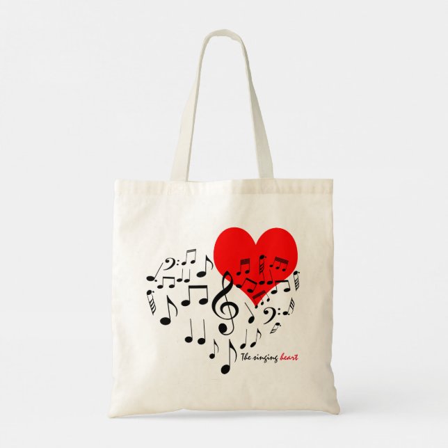 The Singing Heart Romantic Tote Bag (Back)