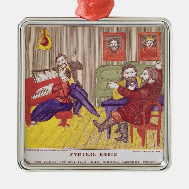 The Singing Lesson Metal Tree Decoration (Front)