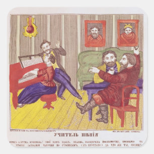 The Singing Lesson Square Sticker