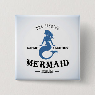 The Singing Mermaid Poster 15 Cm Square Badge