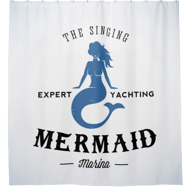 The Singing Mermaid Poster Shower Curtain (Front)