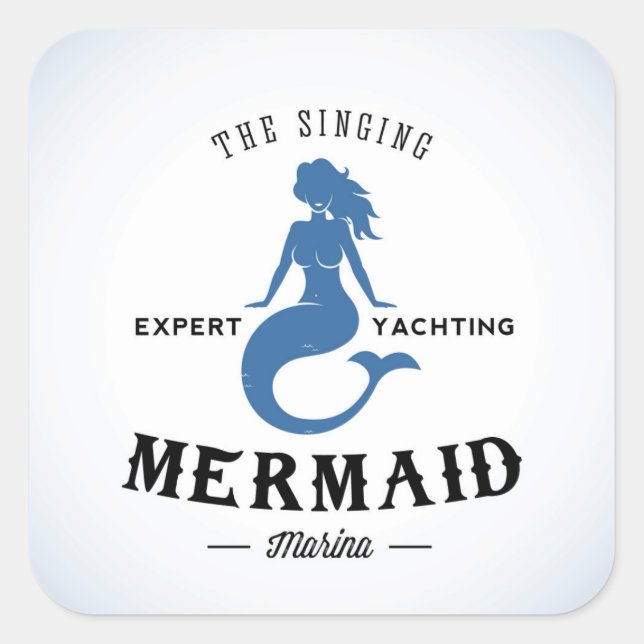 The Singing Mermaid Poster Square Sticker (Front)