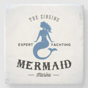 The Singing Mermaid Poster Stone Coaster