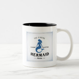 The Singing Mermaid Poster Two-Tone Coffee Mug
