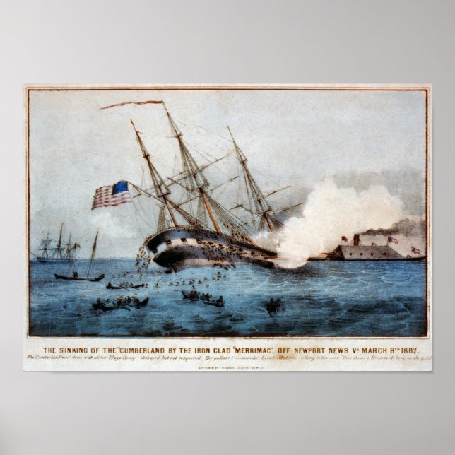 The sinking of the "Cumberland" Poster (Front)