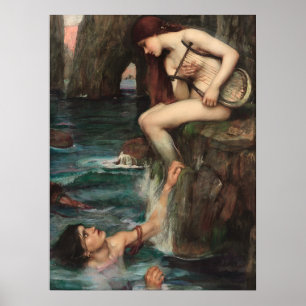 The Siren John William Waterhouse Art Poster