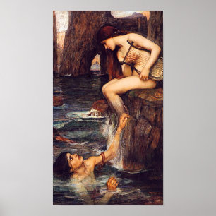 The Siren Pre Raphaelite by John W. Waterhouse Poster