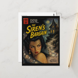 The Sirens Bargain Fantasy Horror Book Cover Postcard