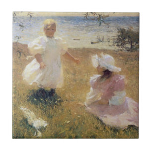 The Sisters, by Frank W. Benson Ceramic Tile