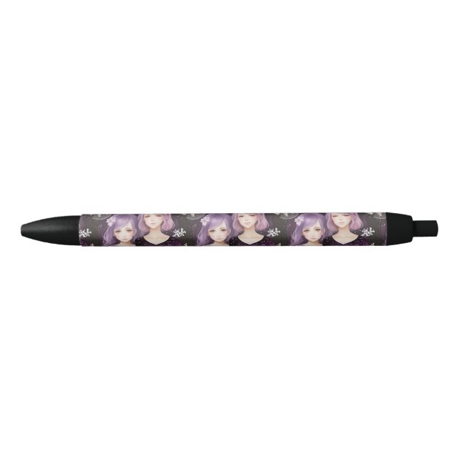 The sisters Lavendel & Sakura Black Ink Pen (Front)