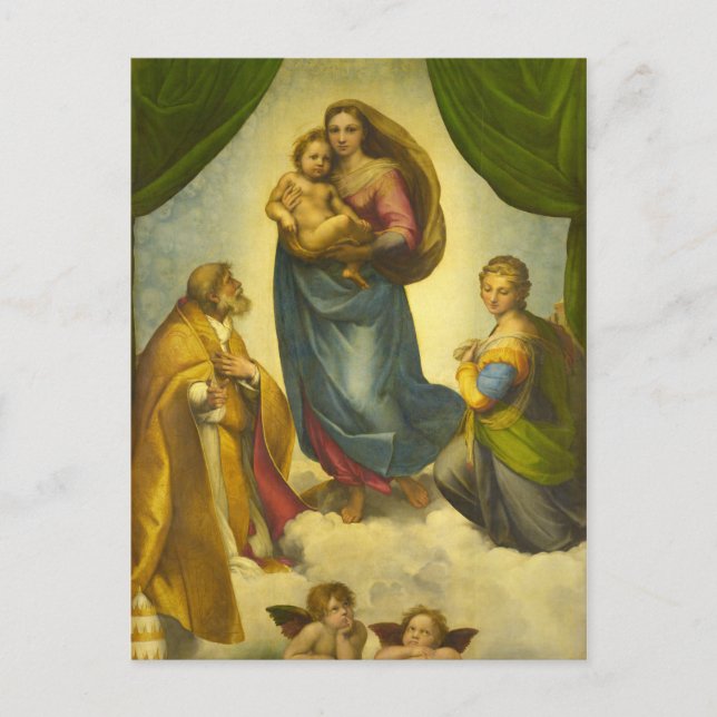 The Sistine Madonna, 1512-1513 by Raphael Postcard (Front)