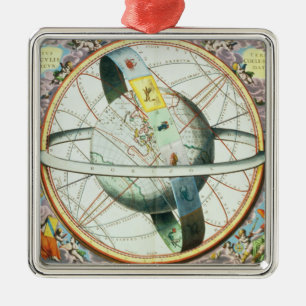 The Situation of the Earth in the Heavens Metal Ornament
