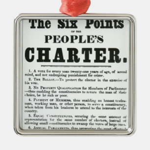 The Six Points of the People's Charter Metal Ornament