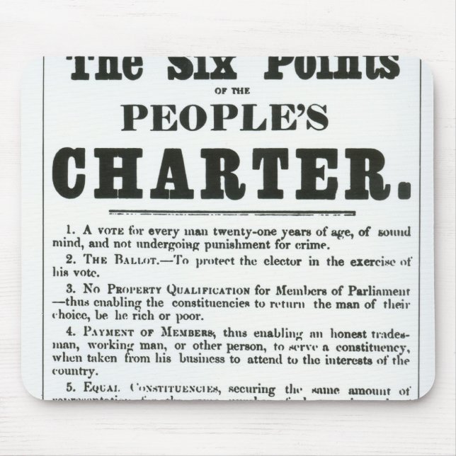 The Six Points of the People's Charter Mouse Pad (Front)
