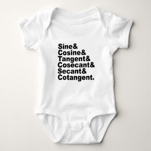 The Six Trigonometric Functions of Trigonometry Baby Bodysuit