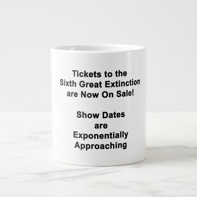 The Sixth Great Extinction Large Coffee Mug (Front)