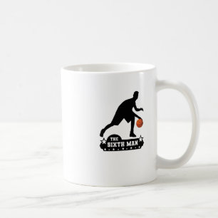 The Sixth Man Basketball Silhouette Coffee Mug