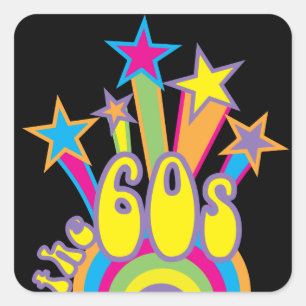 The Sixties decade 60s Square Sticker