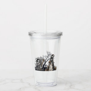 The Skeleton and the Corpse Bride. Acrylic Tumbler