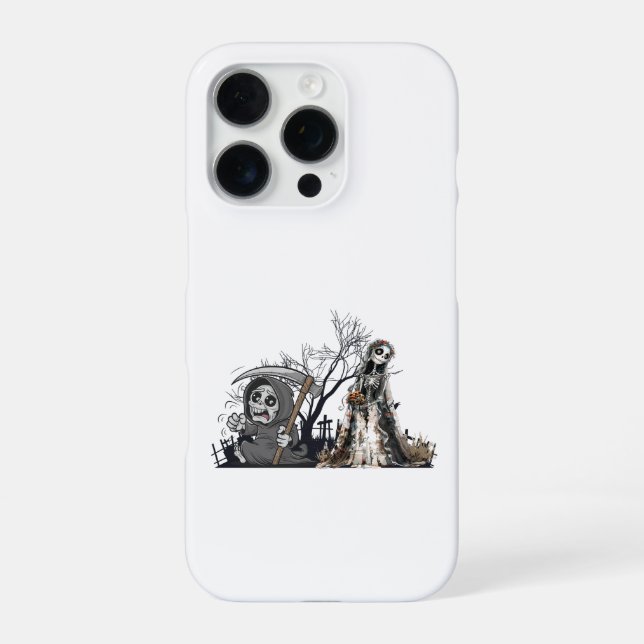  The Skeleton and the Corpse Bride. iPhone Case (Back)