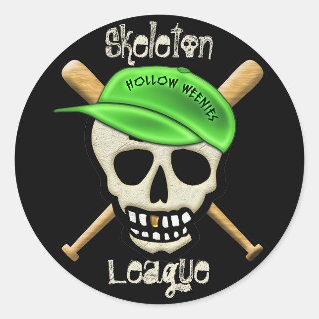 The Skeleton League - Hollow Weenies Classic Round Sticker (Front)