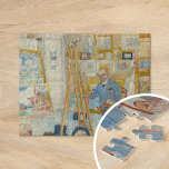 The Skeleton Painter | James Ensor Jigsaw Puzzle<br><div class="desc">The Skeleton Painter (1896) by James Ensor is a surreal and satirical artwork featuring a skeleton, symbolising death, engaged in painting. The composition combines dark humour with vibrant, chaotic brushwork, characteristic of Ensor’s style. The painting reflects the artist's fascination with mortality, the absurd, and social commentary, blending macabre imagery with...</div>