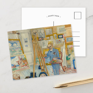 The Skeleton Painter   James Ensor Postcard