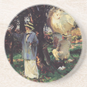 The Sketchers by John Singer Sargent Coaster