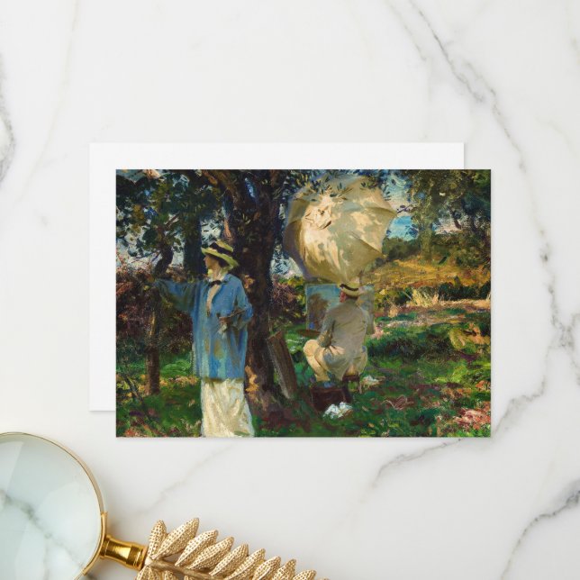 The Sketchers by John Singer Sargent Thank You Card (Front/Back In Situ)
