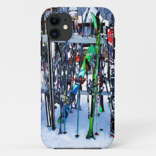 The Ski Party - Skis and Poles Case-Mate iPhone Case