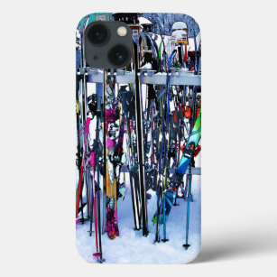 The Ski Party - Skis and Poles iPhone 13 Case