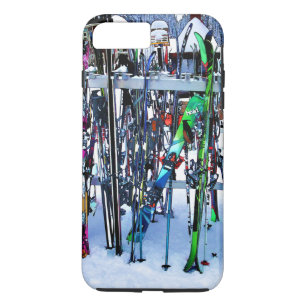 The Ski Party - Skis and Poles Case-Mate iPhone Case