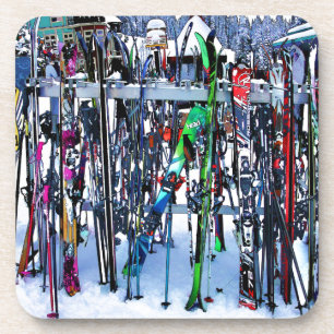 The Ski Party - Skis and Poles Coaster
