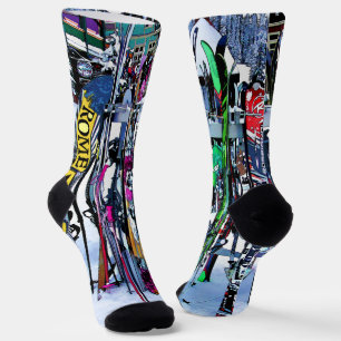 The Ski Party - Skis and Poles  Socks